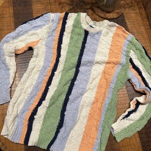 Zara Crochet Knit Striped Sweater